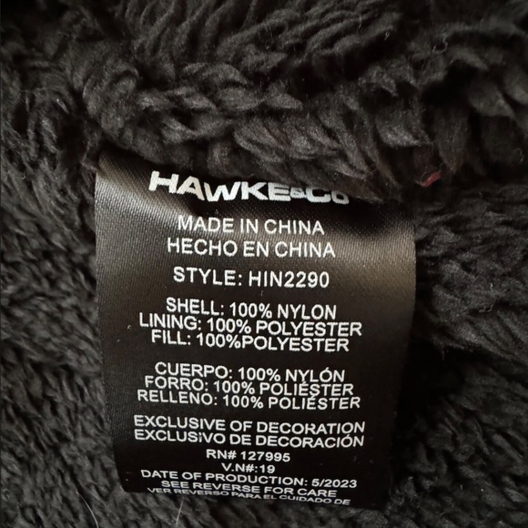 HAWKE & CO Men Winter Puffer Hooded Jacket Coat Sherpa Lined Black XLB - Picture 2 of 9